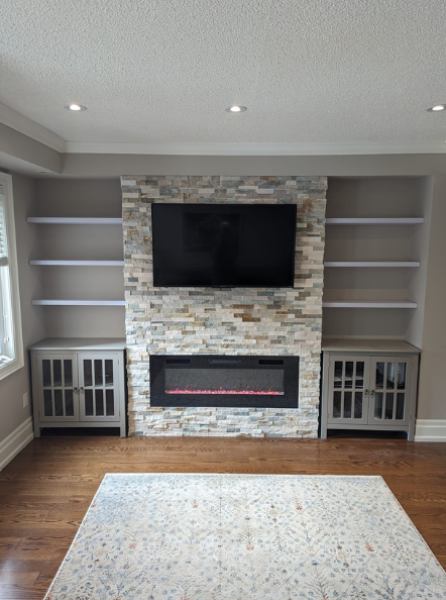 Quality Toronto GTA Home Improvement Renovation/Remodel, Toronto GTA Home Improvement Renovation/Remodel, Fireplace Installation, Brick Installation, Shelf and cabinet installation, Paint